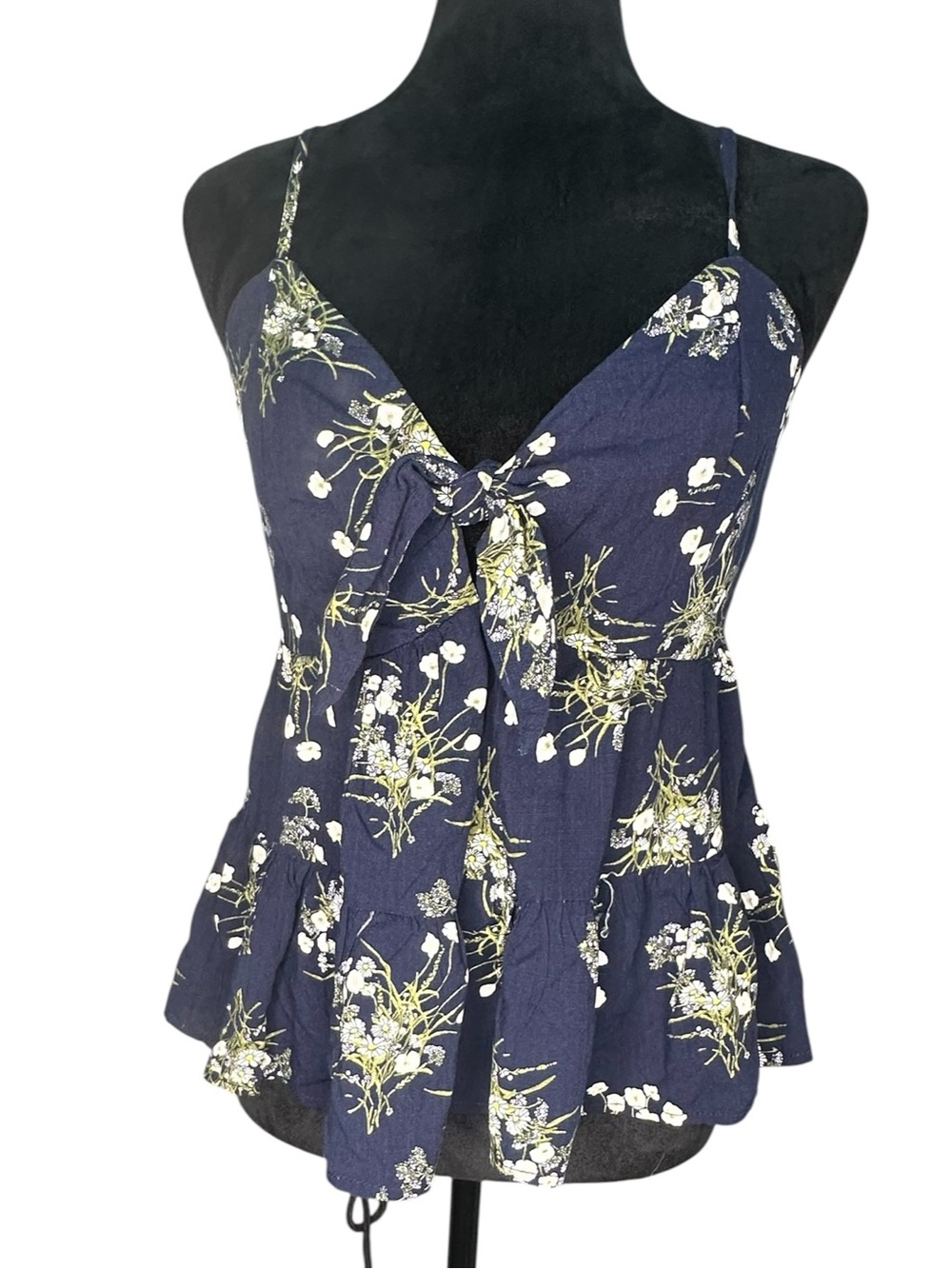 Mi Ami Blue Floral Cami Tank Top – Size S